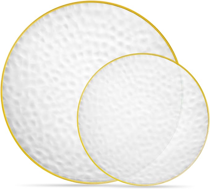 PLASTICPRO 64 Piece Combo Plates Set includes 32-7'' inch Plates & 32-10'' inch by PLASTICPRO
