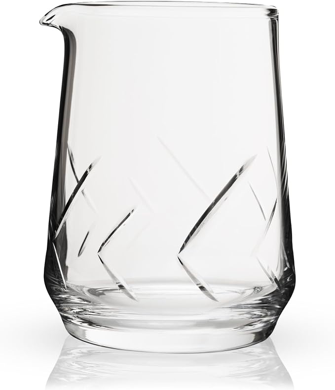 Viski Burke Cocktail Mixing Glass, Bartender and Barware Essentials, Geometric - Image 6