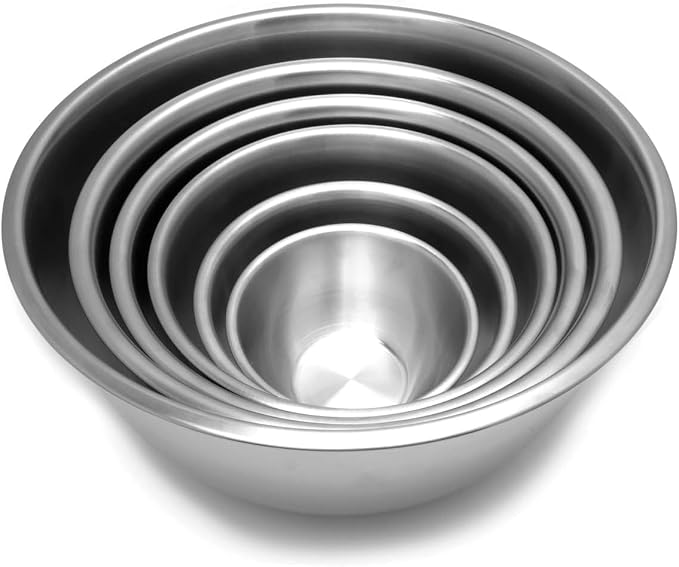 Fox Run 6-Piece Nesting Stainless Steel Polished Mixing Bowls Set | 0.5 - Image 4
