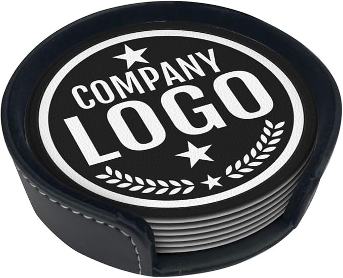 Custom Leather Coasters with Logo - Image 5