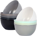 Youngever 9 Pack 10 Ounce Plastic Bowls, Kids Plastic Bowls by Youngever