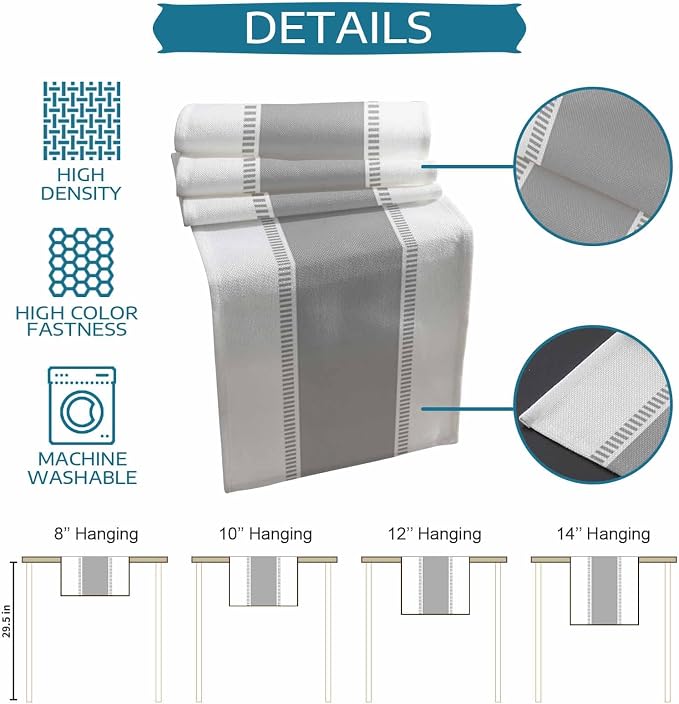Grey Table Runners 120 inches Long, Linen Table Runner Farmhouse Dresser Scarves - Image 7