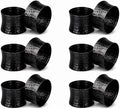 ITOS365 Black Napkin Rings Set of 12, Handmade Hammered Metal Napkin Ring by ITOS365