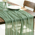 Sage Cheesecloth Table Runner 120 Inches 10 Ft Gauze Table Runner | Summer Boho by LINXTAR