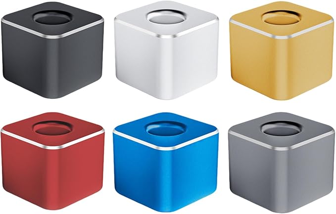 Aluminum Single Hole Pen Stand - Durable Fountain Pen Holder for Desk Display, Non - Slip Base, Minimalist Office/Home Organizer(Multicolor,6P)
