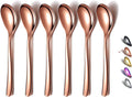 Copper Demitasse Espresso Spoons, 5.5'' Mini Coffee Spoons, Dishwasher Safe by HOMQUEN