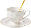 TATSUMI Interglio Embossed Bone China Tea Cup and Saucer Set, 3 Pieces Vintage by TATSUMI