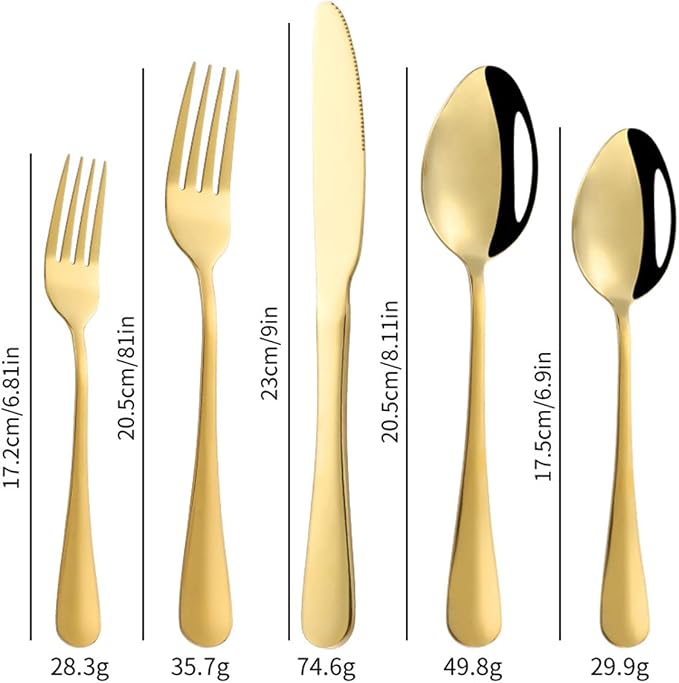 Stainless Steel Customized Flatware Set, Engraving Name Knife Forks Spoon - Image 2