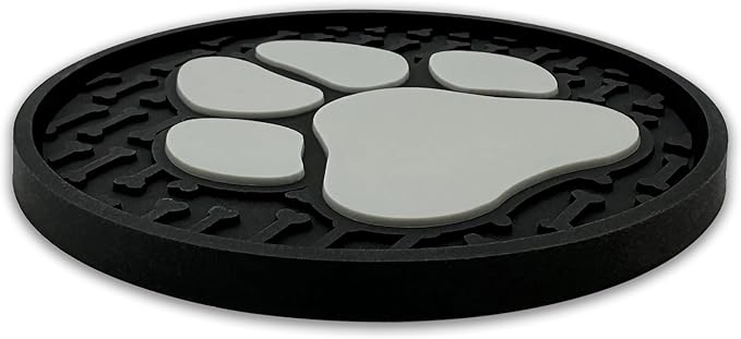 Paw Print Automotive 3D Textured Silicone Coasters (2.6" Diameter) | Universal Fit for All Cars, Trucks, SUVs & More | Non-Slip Durable | Set of 2