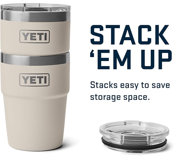 YETI Rambler 16 oz Stackable Tumbler, Vacuum Insulated, Stainless Steel - Image 8