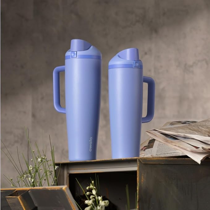 Owala FreeSip Tumbler Stainless Steel Water Bottle 40 oz Out of the Blue | - Image 7