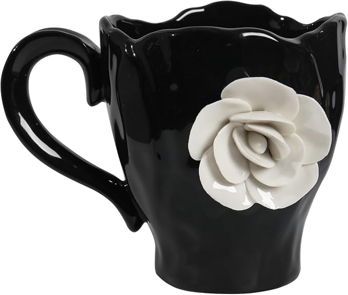 Ceramic Cute Coffee Cups, Handmade Flower Tea Mugs, Gifts by Unknown