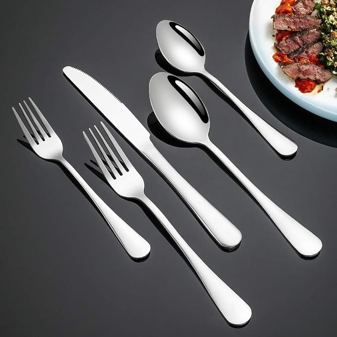 Silverware Set, Briout Flatware Set Service - Image 4