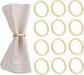 Cuff Brushed Gold Circle Napkin Rings Set of 12, Simple Modernist Napkin Ring by wonlex