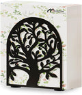 Tree of Life Napkin Holder, Upright Metal Tabletop Napkin Holder with Cushioned Base, Black Decorative Napkin Holder for Kitchen & Dining Table.