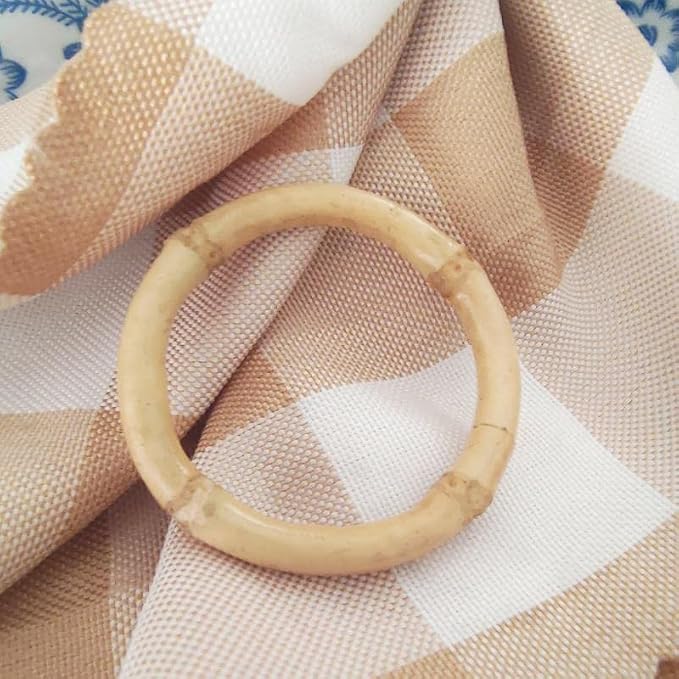 Napkin Rings Bamboo Handmade Napkin Rings Set of 6 - Image 5