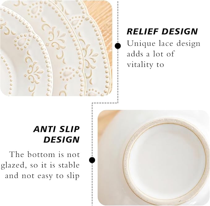 Cappuccino Cups with Saucers, 6oz Ceramic, Arctic White - Image 4