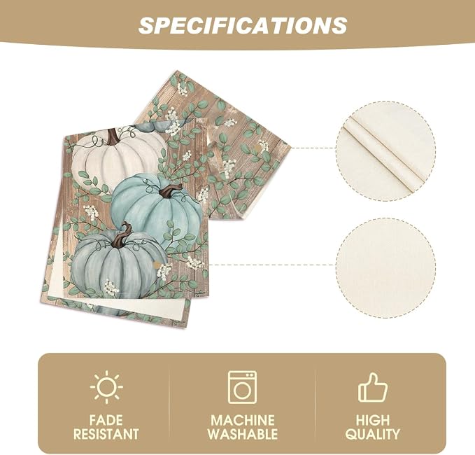 Artoid Mode 210 GSM Fall Table Runner 13x90 Inch Home Party Decor | Pumpkins - Image 5