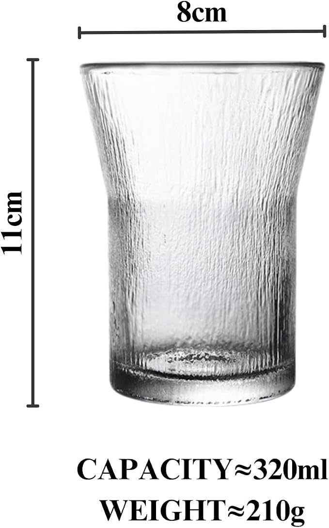 Glacier Glass Coffee Mug | 4-Pack 301-400ml | No Sleeve, Stylish Heat-Resistant - Image 6