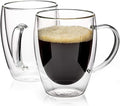 Espresso Cups Set Of 2 12 Oz, Double Walled Glass Coffee Mugs by COLOCUP