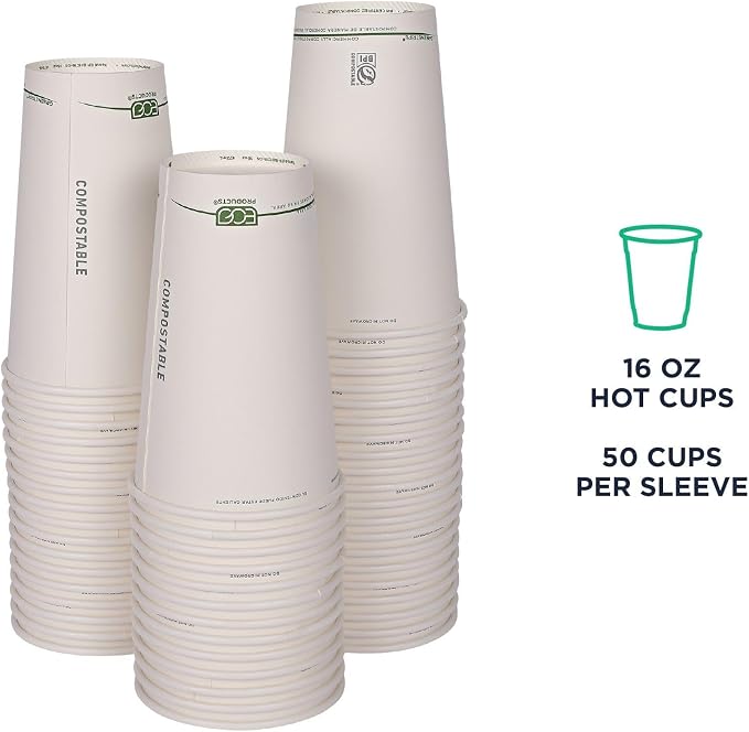 ECO PRODUCTS GreenStripe Disposable Paper Hot Cups, 16 oz - Image 5