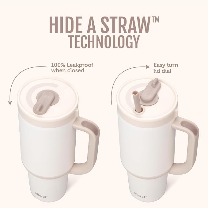 Ello Oasis 40oz Tumbler with Handle & Retracting Straw | Reusable Insulated - Image 2