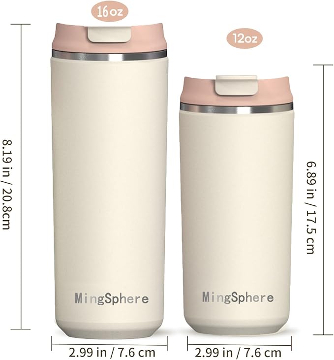 16oz Insulated Stainless Steel Coffee Cup - Image 5