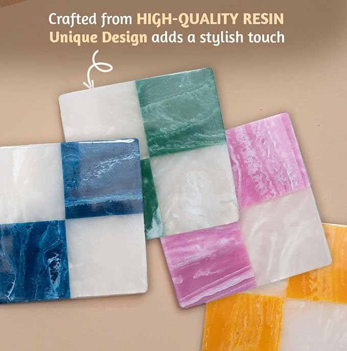 Folkulture Resin Coasters Set of 4 - Image 3