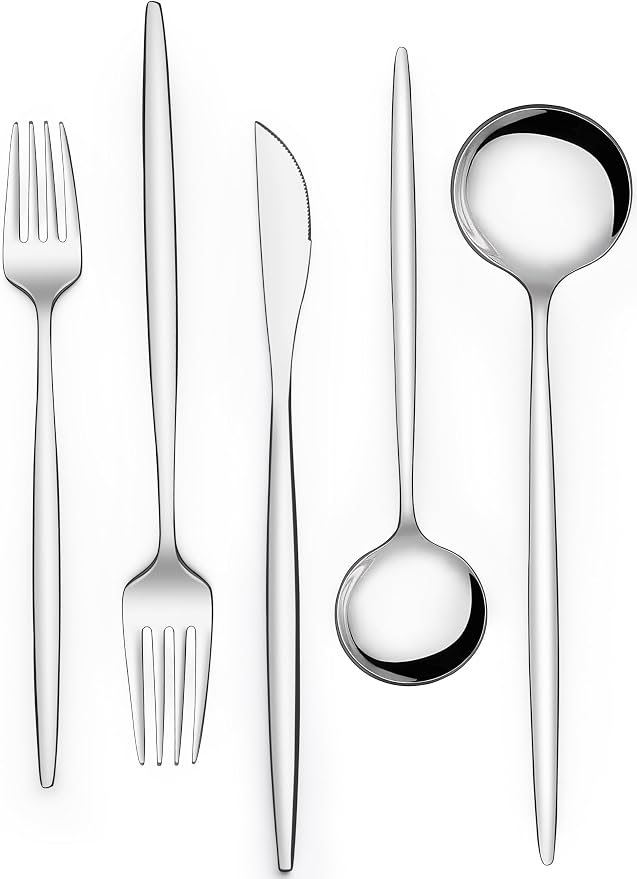 Silverware Set 30 Piece, Wildone Stainless Steel Flatware Set Service by Wildone