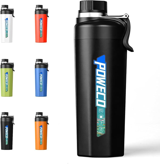 Ceramic Lined Water Bottle, 18 oz Insulated Travel Mug by Unknown