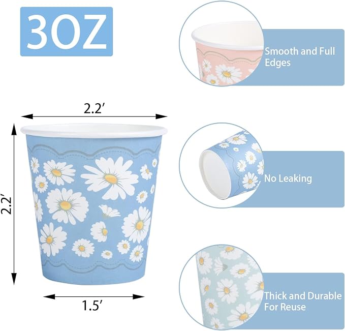 Lamosi 1200 Pack 3 oz Bathroom Cups, Small Disposable Paper Mouthwash Cups | - Image 2