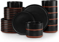 LIANYU 24 Piece Dinnerware Set for 8, Modern Style Stoneware Dinnerware Set | by LIANYU