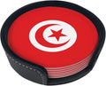 Tunisia Flag Coasters for Drinks by Unknown