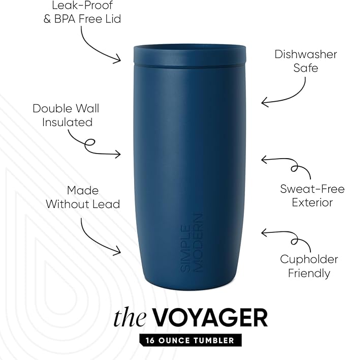 Simple Modern Halloween Travel Coffee Mug 360° Lid | 16oz | Leaves | Voyager - Image 6