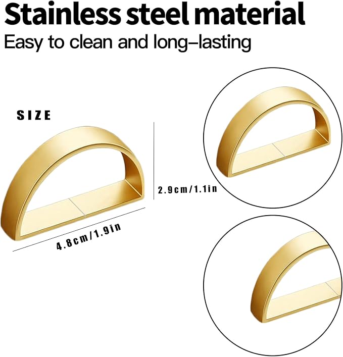 20 Pcs Gold Napkin Rings - Image 2