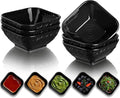 Berglander Dip Bowls Set 6pcs, 6 oz Black Plastic Dipping Bowls, Matte Stone by Berglander
