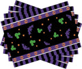 Seliem Purple Halloween Placemats Set of 4 | Bat Skull Polka Dot Dining Table by Seliem