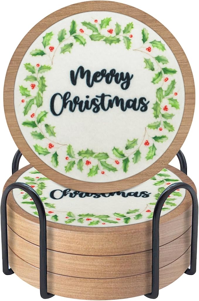 Christmas Coasters Set of 4 by Unknown