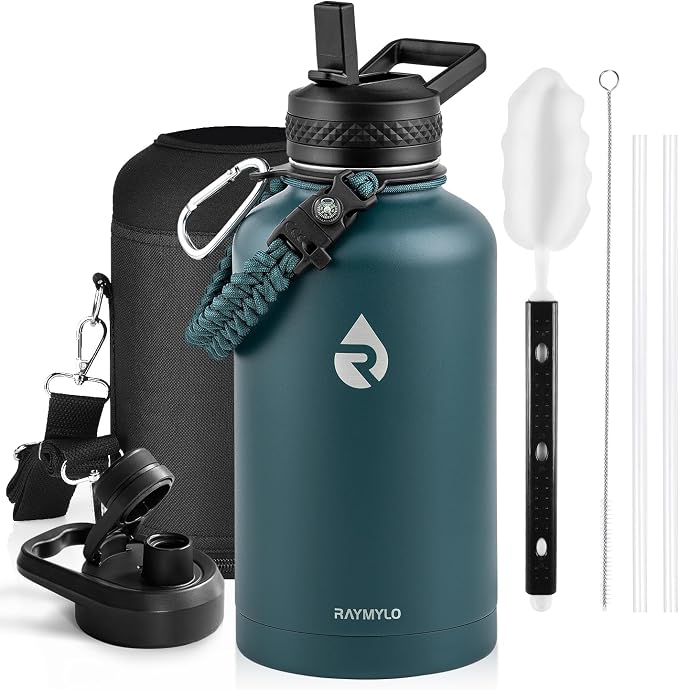 RAYMYLO Insulated Water Bottle 64 oz, Triple Wall Vacuum Stainless Steel | by RAYMYLO