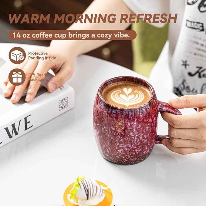 Sakura Nebula Ceramic Coffee Mug - 14 oz Unique Mug - Image 5