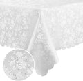 Smiry Rectangle Table Cloth, Waterproof Heavy Duty Vinyl Tablecloths, Wipeable Washable Table Cover for Kitchen and Dining Room (White, 60" X 84")