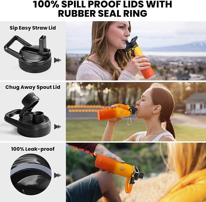 RAYMYLO Insulated Water Bottle 20 oz, Triple Wall Vacuum Stainless Steel | - Image 3