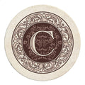 Thirstystone Monogram Letter Round Sandstone Coaster 4 Pack | Made in the USA by Thirstystone