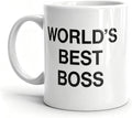 Worlds Best Boss Mug for Managers and Coworkers, Funny Boss Gift Cup | 11oz by FocusonqualityEnrichlife