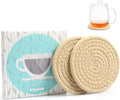 4.8" Boho Woven Drink Coasters Set of 2 by HIYALOT