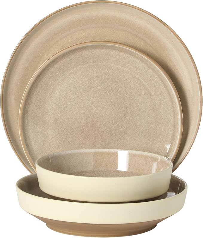 Gibson Elite Octavia Place 16 Piece Stoneware Dinnerware Set, Service - Image 7