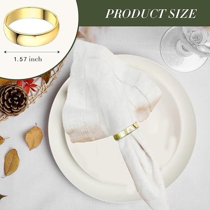 Gold Napkin Rings - Image 2