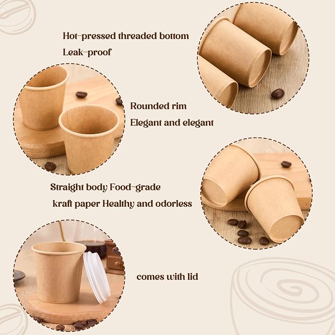 100 Sets 4 oz Disposable Espresso Cup - Image 3