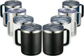 MEWAY 12oz Coffee Mug With Handle 8 Pack Bulk, Stainless Steel Insulated Travel by MEWAY
