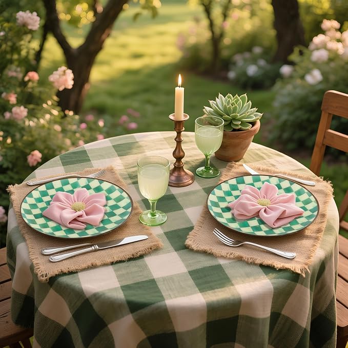 U-QE 20PCS Green Plastic Plates - Image 7